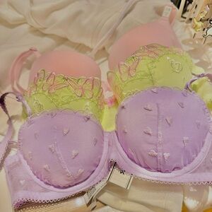 Victoria's Secret Pastel Lace Bra Set